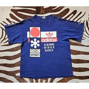 Vintage Adidas XI Olympic Winter Games 1972, Made In USA Shirt Size Large